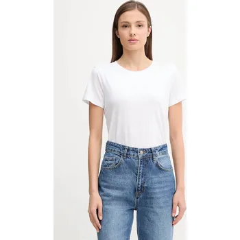 Dámské tričko Bavlněné tričko Armani Exchange dámské, bílá barva, XW001459 AF10356 XW001459.AF10356.NOS 00X, vel. XS