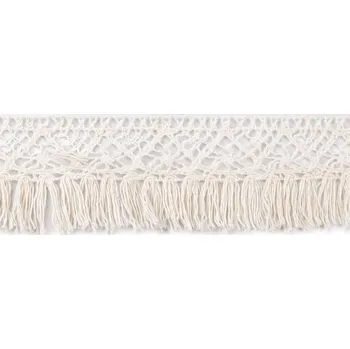 Bavlněné třásně / krajka šíře 40 mm Balení: 1 m, Varianta: režná světlá - 8596475342353