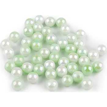 Galanterie Plastové korálky s mermaid efektem Ø8 mm Balení: 20 g, Varianta: 8 zelená sv. - 8596475565547