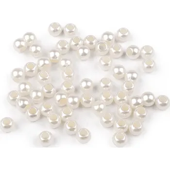 Korálek Plastové perly s velkým průvlekem Ø8 mm Balení: 20 g, Varianta: 1 perlová - 8596475349024