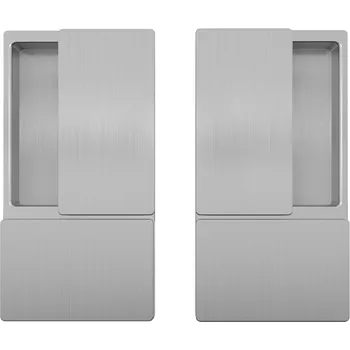 Nábytkové kování AGB - Mušle WAVE na posuvné dveře bez otvoru Povrch: OCS - chrom broušený