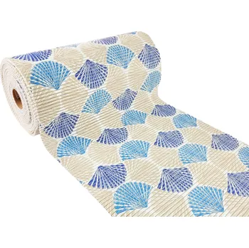 Silná Měkká Prostiskluzová Podložka Kobereček z PVC Dekorativní Vzor Mušle 65x130