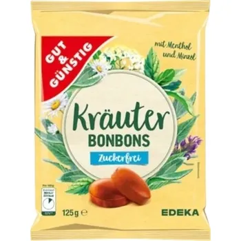 Bonbon G&G bonbóny s bylinkami a bez cukru 125g
