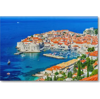 Obraz Obraz na plátně DUBROVNÍK PANORAMA STARÉHO MĚSTA 30 x 20 cm