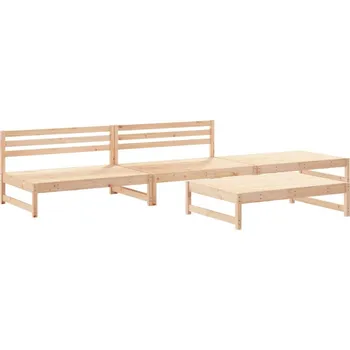 Zahradní sestava vidaXL 4dílná zahradní sedací souprava z masivní borovice 3186594 přírodní