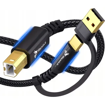Datový kabel USB KABEL K TISKÁRNĚ 5M SKENERU 2V1 USB-A USB-B HP BROTHER EPSON + USB-C