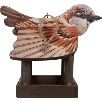 Krmítko pro ptáka Clayre & Eef - Dřevěné krmítko pro ptáčky HOUSE 6H2456