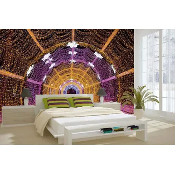 Fototapeta DIMEX | Samolepicí vliesová fototapeta na zeď Vánoční Moskva MA-5-0969 | 375 x 250 cm | bílá, fialová, černá, žlutá + Samolepicí vliesová fototapeta na stěnu DIMEX Vánoční Moskva MA50969 v rozměru 375 x 250 cm