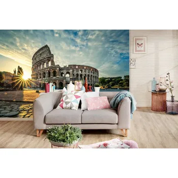 Fototapeta DIMEX | Samolepicí vliesová fototapeta na zeď Koloseum v Římě II. MA-5-1152 | 375 x 250 cm | zelená, modrá, šedá + Samolepicí vliesová fototapeta na stěnu DIMEX Koloseum v Římě II. MA51152 v rozměru 375 x 250 cm