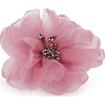 Brož Brož květ s broušenými korálky Ø10 cm v krabičce Balení: 1 ks, Varianta: 9 lila - 8596475613637