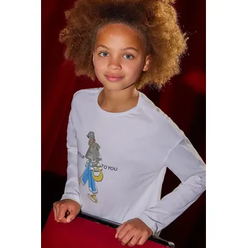 Chlapecké tričko Dětské tričko s dlouhým rukávem Mayoral bílá barva, 7019 7019.8C.Junior.9BYA 00X, vel. 152