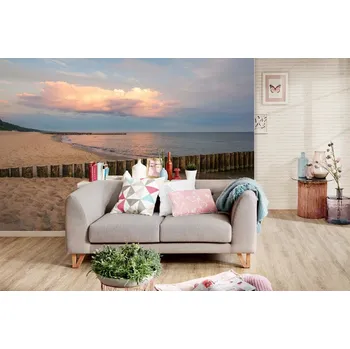 Fototapeta DIMEX | Samolepicí vliesová fototapeta na zeď Baltské moře MA-5-1772 | 375 x 250 cm | modrá, krémová, hnědá + Samolepicí vliesová fototapeta na stěnu DIMEX Baltské moře MA51772 v rozměru 375 x 250 cm