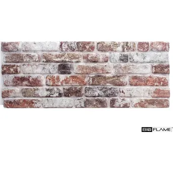 Obklad Fasádní obklad Cihla Rustik Bílo-červená (50 x 120 x 3,5 cm)