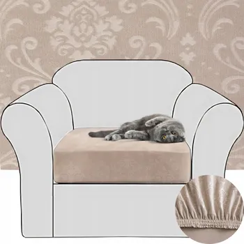 Napínací potah Potah na pohovku (kanape) Domidekor béžový