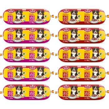 Krmivo pro psa Krmivo mokrá tyčinka pro psa Tyčinka BASIL Mix s drůbežím a hovězím masem 20 x 900 g