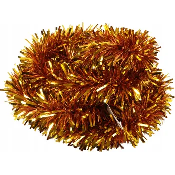 Vánoční dekorace VÁNOČNÍ ŘETĚZ na stromeček girlanda zlatý 3m