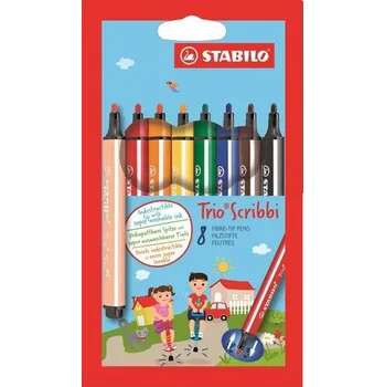 Fixy STABILO Trio Scribbi - sada 8 barev