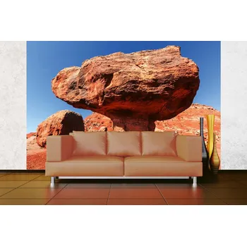 Fototapeta DIMEX | Samolepicí vliesová fototapeta na zeď Pískovcové kameny MA-5-1678 | 375 x 250 cm | modrá, oranžová, hnědá + Samolepicí vliesová fototapeta na stěnu DIMEX Pískovcové kameny MA51678 v rozměru 375 x 250 cm