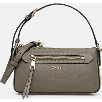 Kabelka Kožená kabelka Dkny zelená barva, R42HKE18 87X, vel. ONE SIZE