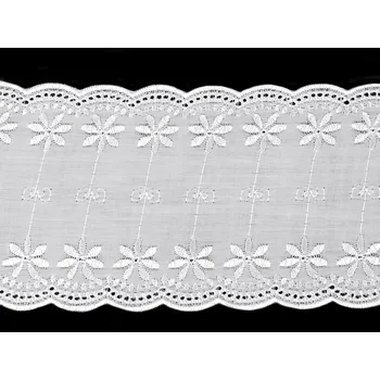 Madeira - štykování vsadka šíře 11 cm Balení: 1 m, Varianta: bílá - 8596475303859