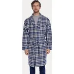 GUASCH Pánský župan LUCAS, Tmavě modrá, 180 g / m², Bavlna 100%, Dlouhý rukáv - vel. L