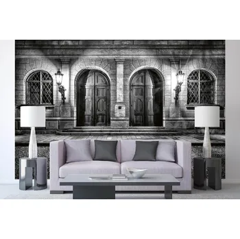 Fototapeta DIMEX | Samolepicí vliesová fototapeta na zeď Mnichov v noci MA-5-0802 | 375 x 250 cm | bílá, černá, šedá + Samolepicí vliesová fototapeta na stěnu DIMEX Mnichov v noci MA50802 v rozměru 375 x 250 cm