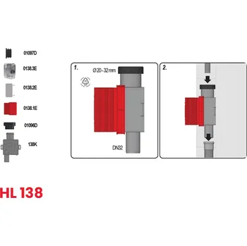 Sifon Podomítkový sifon na odvod kondenzátu HL 138N
