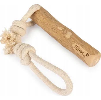 Hračka pro psa Přetahovadlo pro psa Happet Bavlněné přetahovadlo s kávovým dřevem Happet M