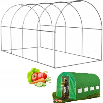 Skleník Fóliovník / Zahradní tunel 400 x 250 cm 10 m² stříbrný