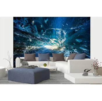 Fototapeta DIMEX | Samolepicí vliesová fototapeta na zeď Modrá ledová jeskyně MA-5-1567 | 375 x 250 cm | modrá, bílá + Samolepicí vliesová fototapeta na stěnu DIMEX Modrá ledová jeskyně MA51567 v rozměru 375 x 250 cm