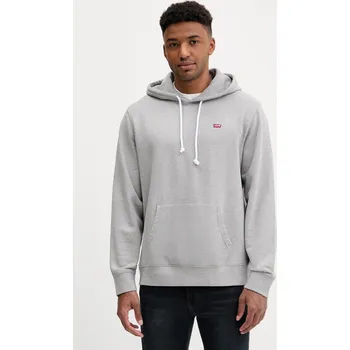 Pánská mikina Bavlněná mikina Levi's pánská, zelená barva, s kapucí, hladká, 34581 09X, vel. XS