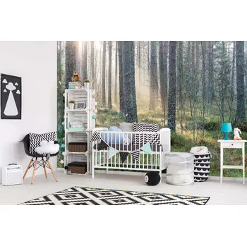 Fototapeta DIMEX | Samolepicí vliesová fototapeta na zeď Mlhavé ráno MA-5-1892 | 375 x 250 cm | zelená, hnědá, šedá + Samolepicí vliesová fototapeta na stěnu DIMEX Mlhavé ráno MA51892 v rozměru 375 x 250 cm