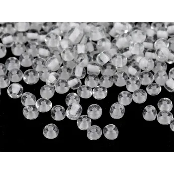 Módní doplněk Rokajl 6/0 - 4 mm s průtahem, zářivé barvy Varianta: 181 bílá, Balení: 50 g