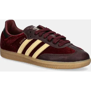 Dámské tenisky Kožené tenisky adidas Originals Samba OG JS1394 burgundské 83X, EUR 37 1/3