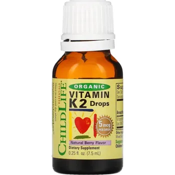 Fitness strava ChildLife Child Life Organic Vitamin K2 Drops Přírodní bobule 7 ml