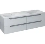 Sapho, WAVE dvouumyvadlová skříňka 149,7x50x47,8cm, bílá/dub stříbrný (WA152), WA150-3011