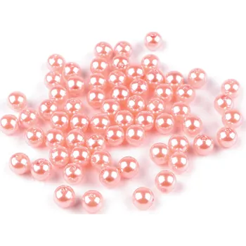 Korálek Plastové voskové korálky / perly Glance Ø8 mm Balení: 20 g, Varianta: F49 růžová - 8596475002301