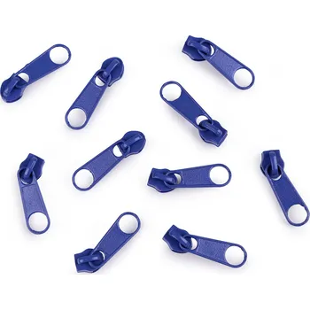 Zip Jezdec ke spirálovým zipům No 3 pro metráž typu POL Balení: 10 ks, Varianta: 340 modrá královská - 8591149174322