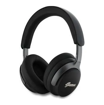 Sluchátka Guess PU Leather Script Logo ANC/ENC Bezdrátová Sluchátka Black