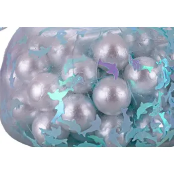 Dětský míč MikroTrading Glamour míček s křupajícími kuličkami 9,5cm 3druhy Tvary: Delfín