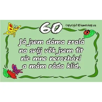 Žertovný předmět Průkaz 60 pro ženu