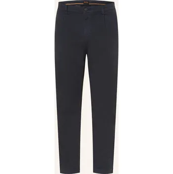 Boss Pánské Chino Kalhoty Pleated Relaxed Tapered Fit, tmavě...