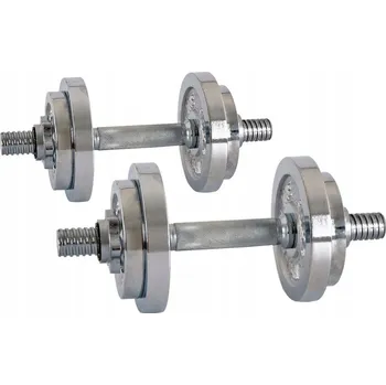 Chromované nastavitelné činky inSPORTline sada