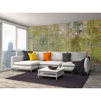 Fototapeta DIMEX | Samolepicí vliesová fototapeta na zeď Abstrakt listy MA-5-0351 | 375 x 250 cm | zelená, žlutá + Samolepicí vliesová fototapeta na stěnu DIMEX Abstrakt listy MA50351 v rozměru 375 x 250 cm