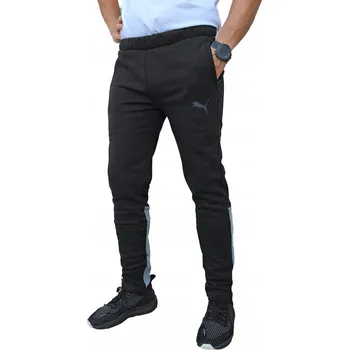 3157 Pánské bavlněné tepláky Puma sportovní na zip s kapsami, velikost M