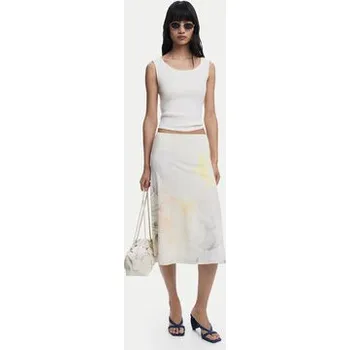 Dámská sukně Desigual Midi sukně Bruma 25WWFK08 Écru Regular Fit XL