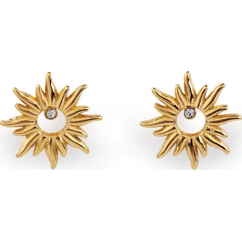 Náušnice Náušnice z nerezové oceli s broušenými kamínky Balení: 1 pár, Varianta: 2 zlatá - 8596475502337