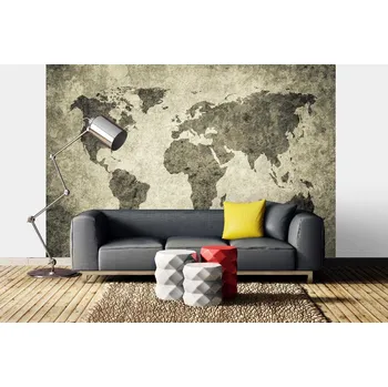 Fototapeta DIMEX | Samolepicí vliesová fototapeta na zeď Vintage vlajka MA-5-1511 | 375 x 250 cm | bílá, černá, hnědá + Samolepicí vliesová fototapeta na stěnu DIMEX Vintage vlajka MA51511 v rozměru 375 x 250 cm