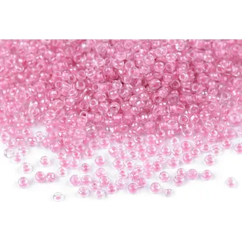 Korálek Rokajl 15/0 - 1,5 mm s průtahem Balení: 50 g, Varianta: 3 (809) pudrová - 8596475313988