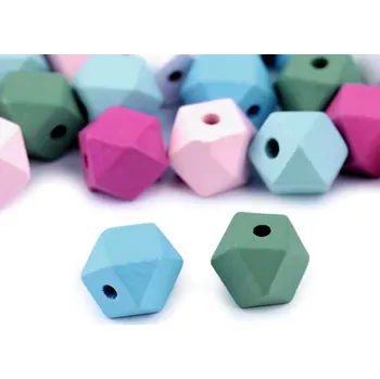 Šperk Dřevěné korálky 15x20 mm Balení: 10 ks, Varianta: mix - 8591149181757